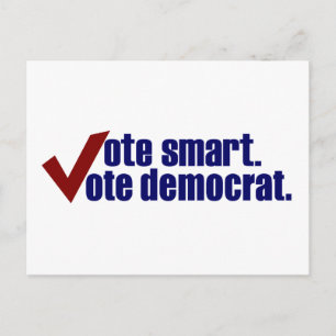Rösta smart Vote-demokrat Vykort