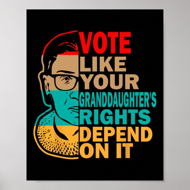 Rösta som din mordotters Höger - feminist Poster (Framsidan)