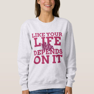 Rösta som ditt liv är beroende av den svenska skjo t shirt
