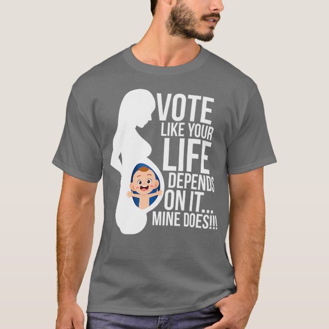 Rösta som ditt liv är beroende av IT Pro Life T Shirt (Framsida)