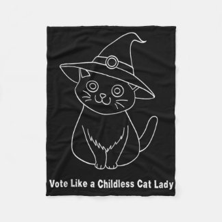 Rösta som en barnlös katt Dam Fleecefilt
