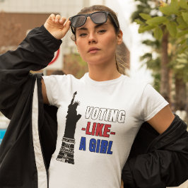 Rösta som en flicka t shirt