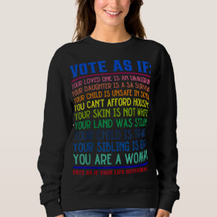 Rösta som om ditt liv är beroende av det, mänsklig t shirt