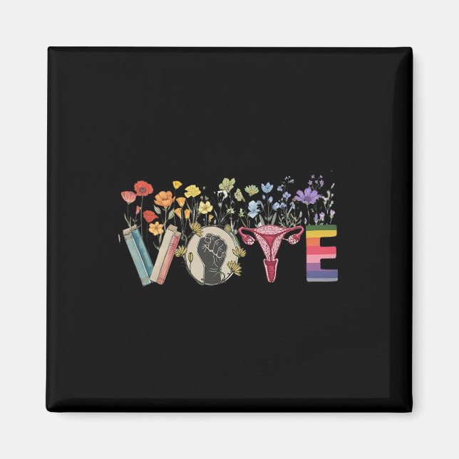 Rösta som Ruth skickade dig blommor Feminist LGbt  Magnet (Framsidan)