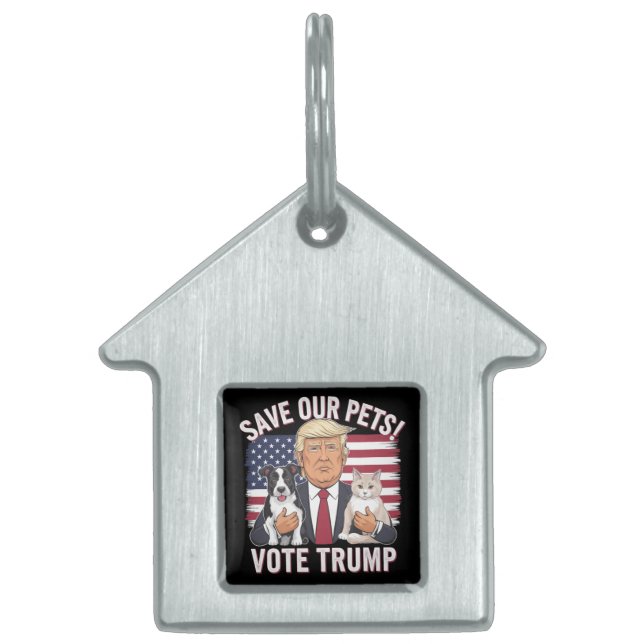 Rösta Sparan Våra husdjur Hundar 2024 Säker igen ID-bricka Husdjur (Framsidan)