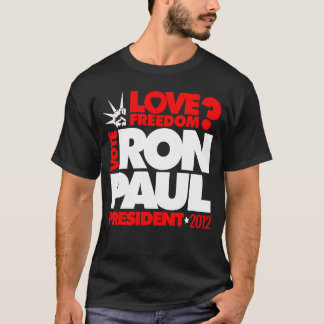 RÖSTA T-tröja för frihet för kärlek för RON PAUL T Shirt