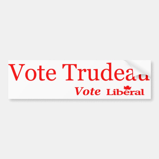 Rösta Trudeau röstar liberal person Bildekal (Framsidan)