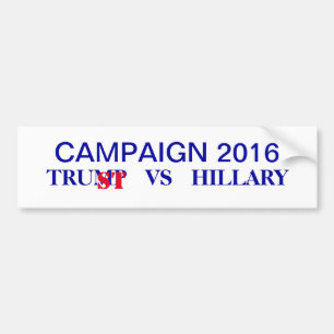 Rösta trumf 2016 vs den Hillary valkampanjen Bildekal