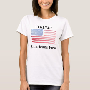 Rösta trumfamerikaner först t shirt