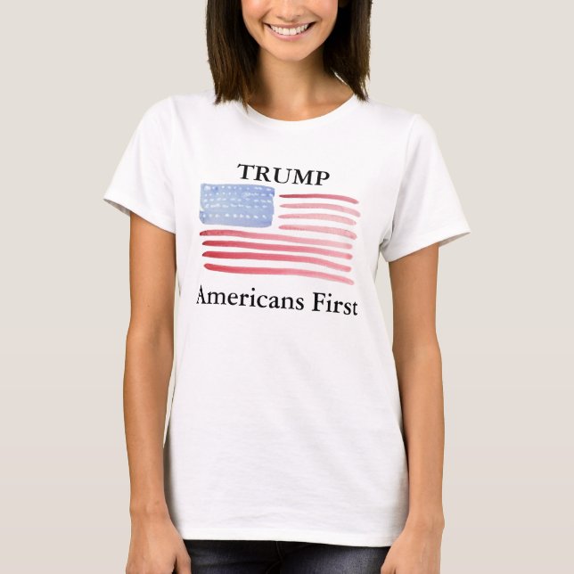Rösta trumman för amerikaner först t shirt (Framsida)