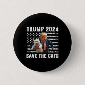 Rösta Trump 2025 Roligt Spara Katterna  Knapp