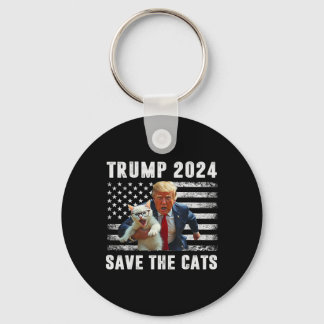 Rösta Trump 2025 Roligt Spara Katterna  Nyckelring