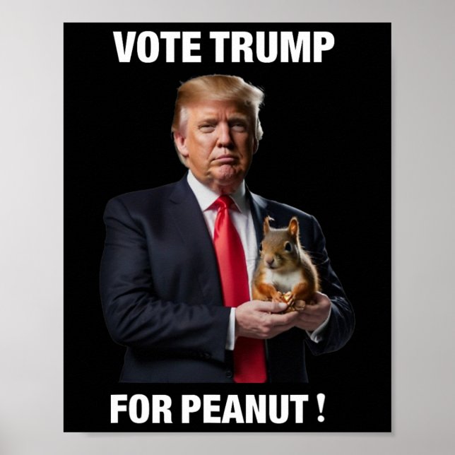 Rösta Trump För Peanut Ekorren 5  Poster (Framsidan)