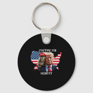 Rösta Trump För Peanut Ekorren Nyckelring