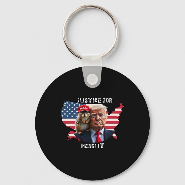 Rösta Trump För Peanut Ekorren  Nyckelring (Framsida)