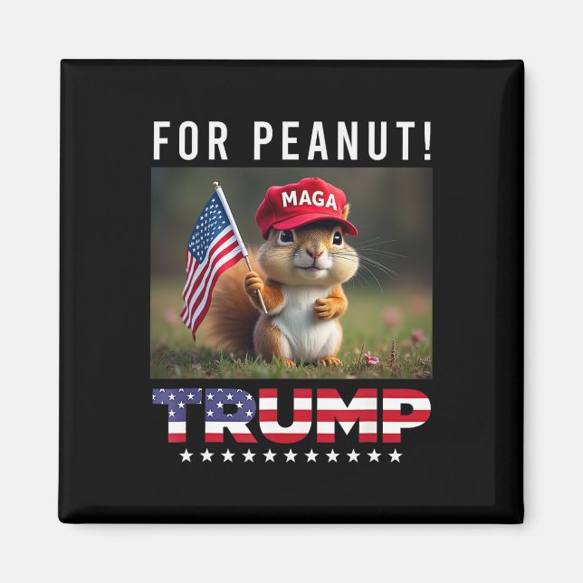 Rösta Trump För Pecan Ekorren Trump 2025  Magnet (Framsidan)