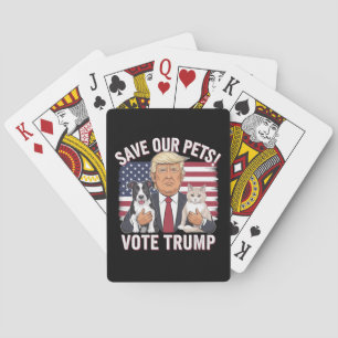 Rösta Trump Rädda Våra Husdjur Katter Hundar 2024 Casinokort