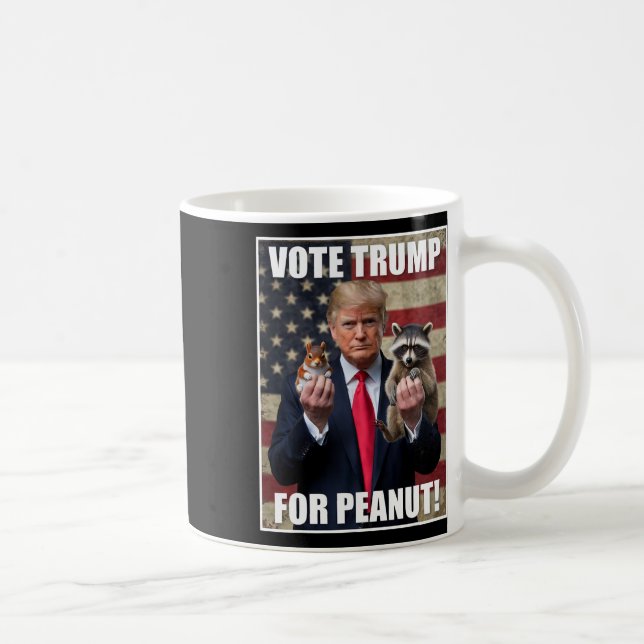 Rösta Trump Rättvisa För Fred Peanut Ekorren Mer Kaffemugg (Höger)