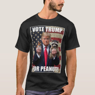 Rösta Trump Rättvisa För Fred Peanut Ekorren Mer T Shirt
