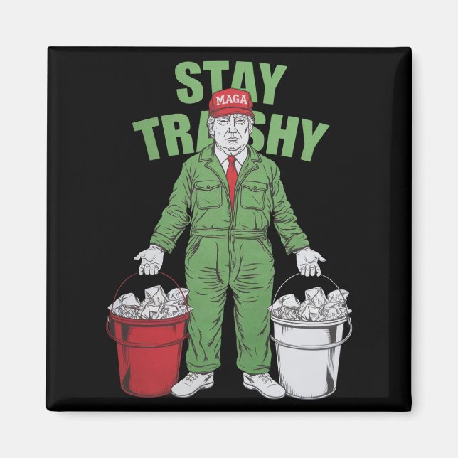Rösta Trump Sopgubbe Stanna Sossig 2024 Valet  Magnet (Framsidan)