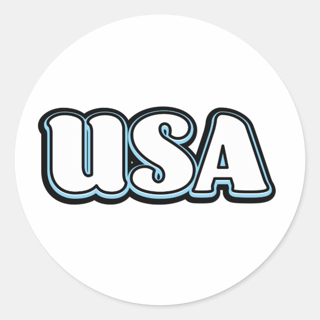 Rösta USA Runt Klistermärke (Framsida)