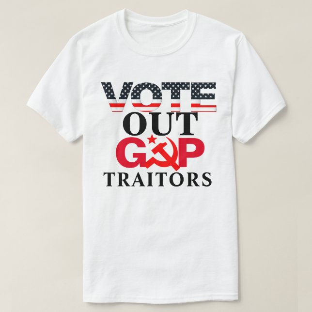 RÖSTA UT GOP TRAITORS T SHIRT (Design framsida)