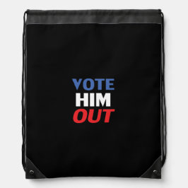 Rösta ut honom i svart rött och blått typografi gympapåse