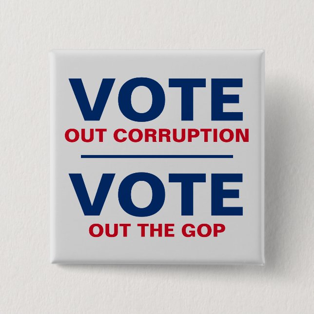 Rösta ut korruptionen Rösta ut den pakistanska reg Knapp (Framsida)