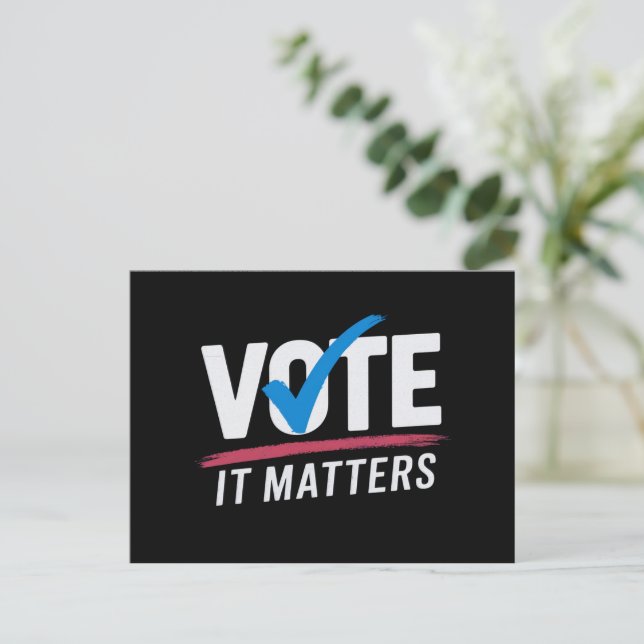 Rösta Val 2024 Röstare Demokrat Politik  Vykort (Stående Fram)