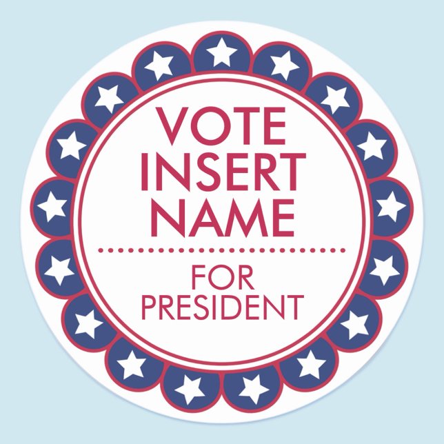 Rösta valsedel Sälar Kampanj Runt Klistermärke (MISOOK Round Vote Election Stickers)