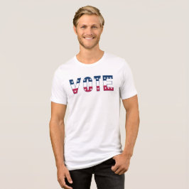 Rösta vita och blå med stjärnor t shirt