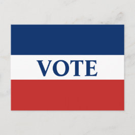 Rösta vita och blå Rand Vykort