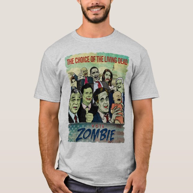 Rösta ZombieT-tröja T-shirt (Framsida)