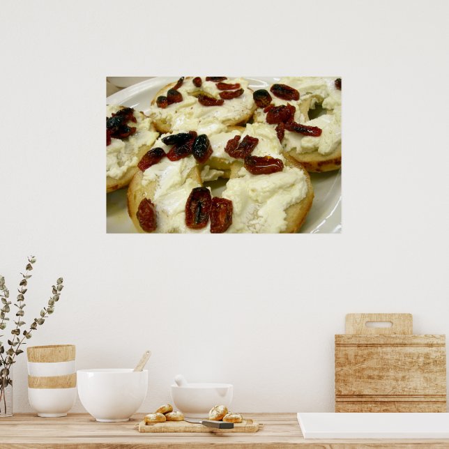 Röstad bagel med getost poster (Kök)