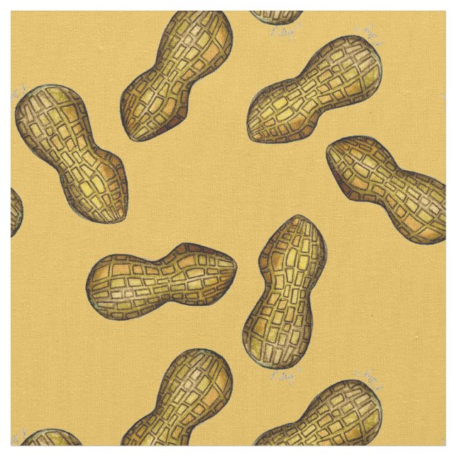 Rostad Ballpark Peanuts Nöt Snack Food Trets Tyg (Närbild)