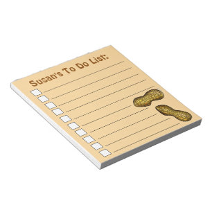 Rostad Ballpark Peanuts Nöt to Do List Anteckningsblock
