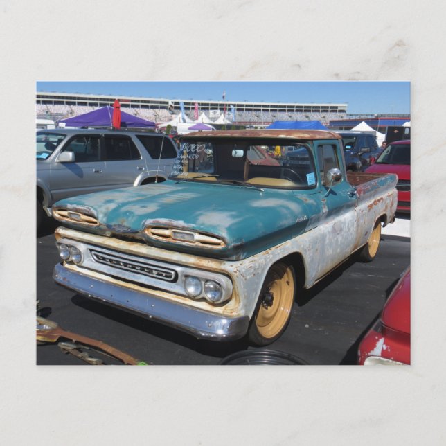 Rostad Blå Lastbil Vykort (Framsida)