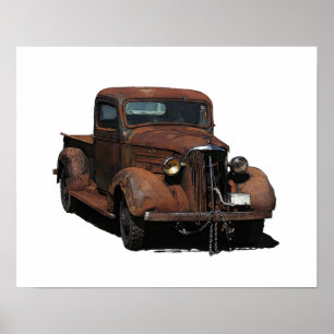 Rostad ladugård-fynd Chevy uppsamling 1937 Poster