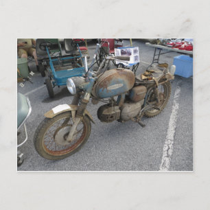 Rostad motorcykel vykort