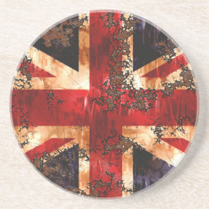 Rostad patriotisk Storbritannien-flagga Underlägg
