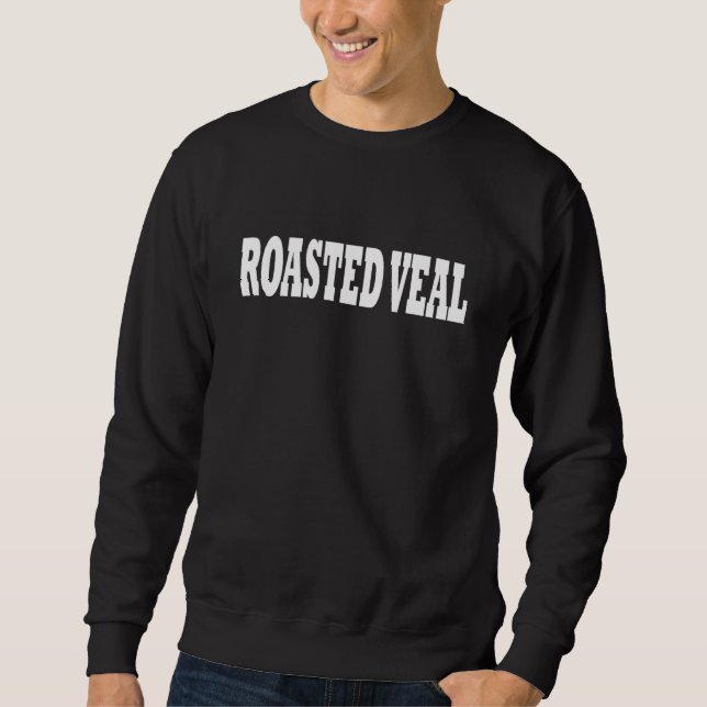 Rostad Veal Costume Halloween Lång Ärmad Tröja (Framsida)