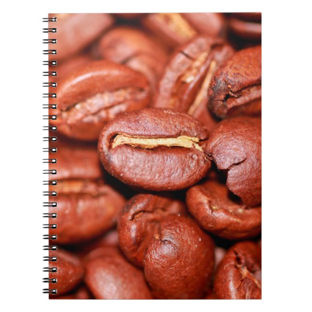 Rostade bruna kaffebönor anteckningsbok (Framsidan)