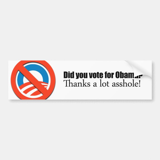 Röstade du för Obama Bildekal (Framsidan)