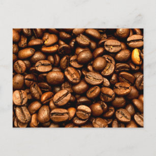 Rostade kaffebönor vykort