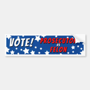 Röståklagare Vs Felon Bumper Sticker Bildekal