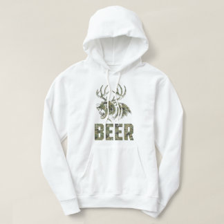 Röstande björn med horn Öl jakt vintage Hoodie