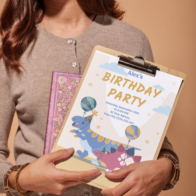 Röstande Dino-fest-inbjudningar: Roligt och enkelt Inbjudningar (Roar-some Dino Party Invitations! Fun & Customizable Templates)