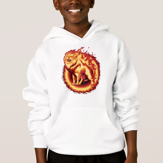 Röstande eldlöjd hoodie t shirt (Framsida)