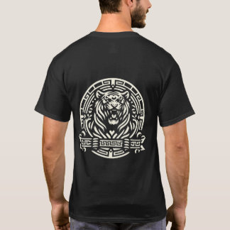 Röstande Tiger Tribal Grafisk T-Shirt