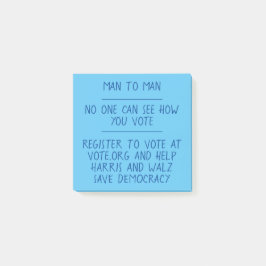 Röstanteckningar för man post-it block